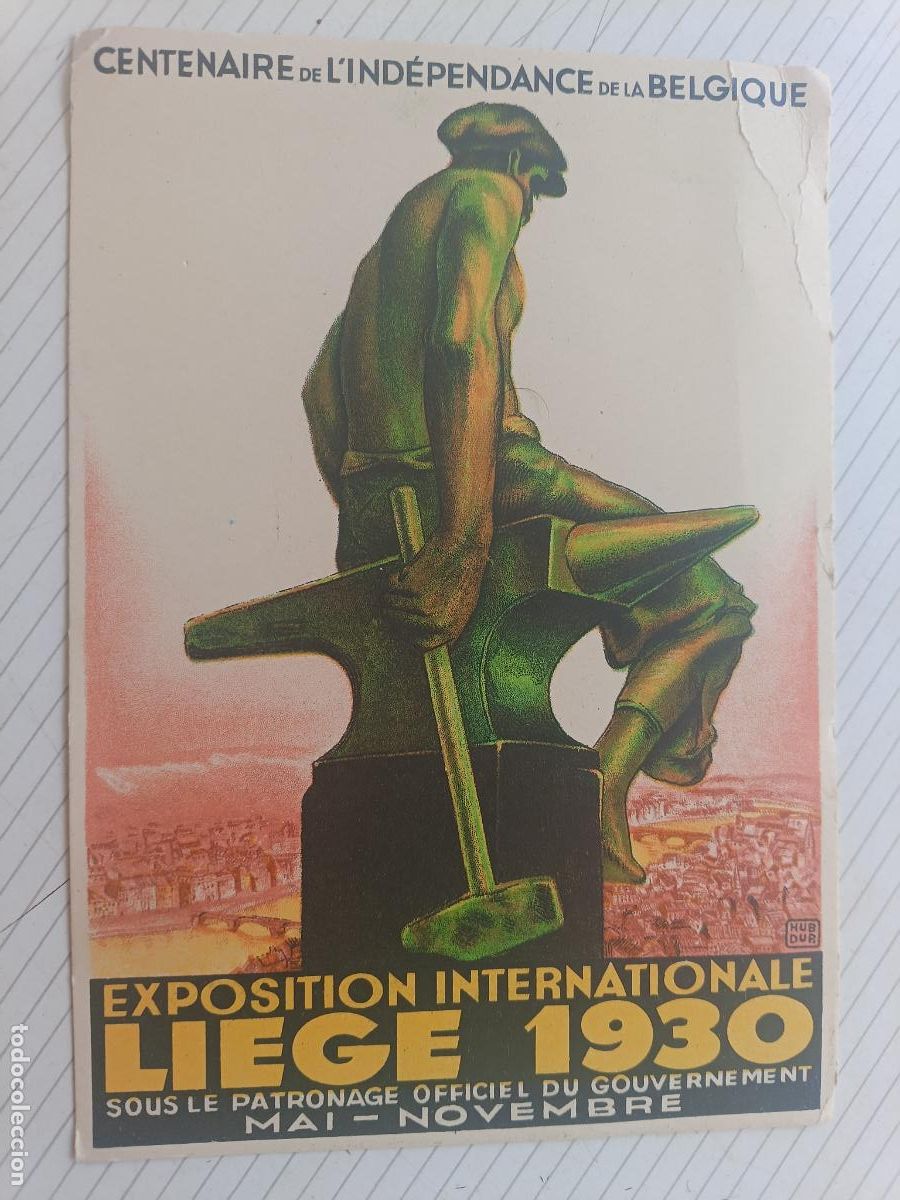 Postales: B&eacute;lgica. Postal original. Exposici&oacute;n Universal Liege 1930, Lieja