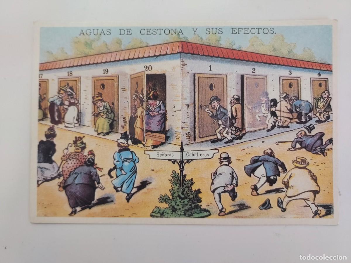 Postales: POSTAL PUBLICITARIA. AGUAS DE CESTONA Y SUS EFECTOS. ILUSTRADA. HISTORIA GRAFICA SIGLO XX