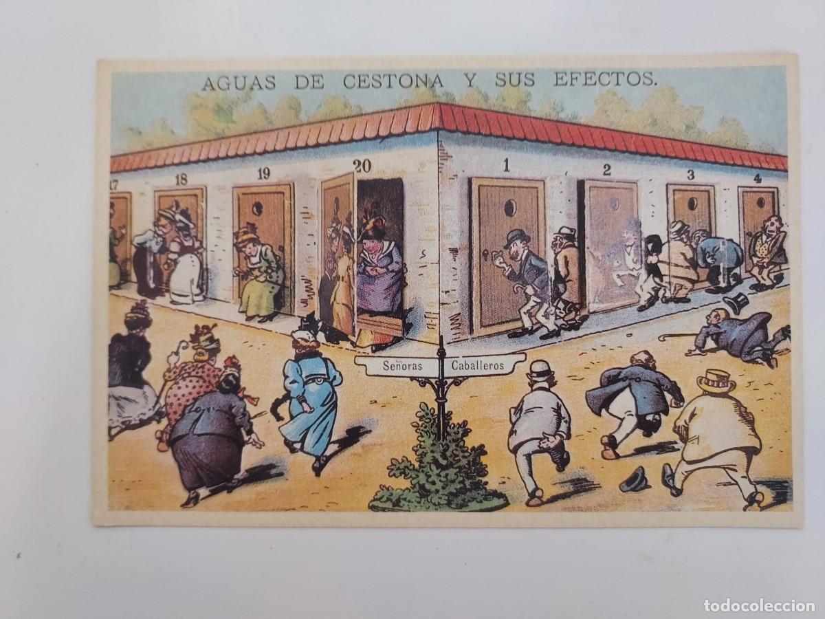 Postales: POSTAL PUBLICITARIA. AGUAS DE CESTONA Y SUS EFECTOS. ILUSTRADA. HISTORIA GRAFICA SIGLO XX