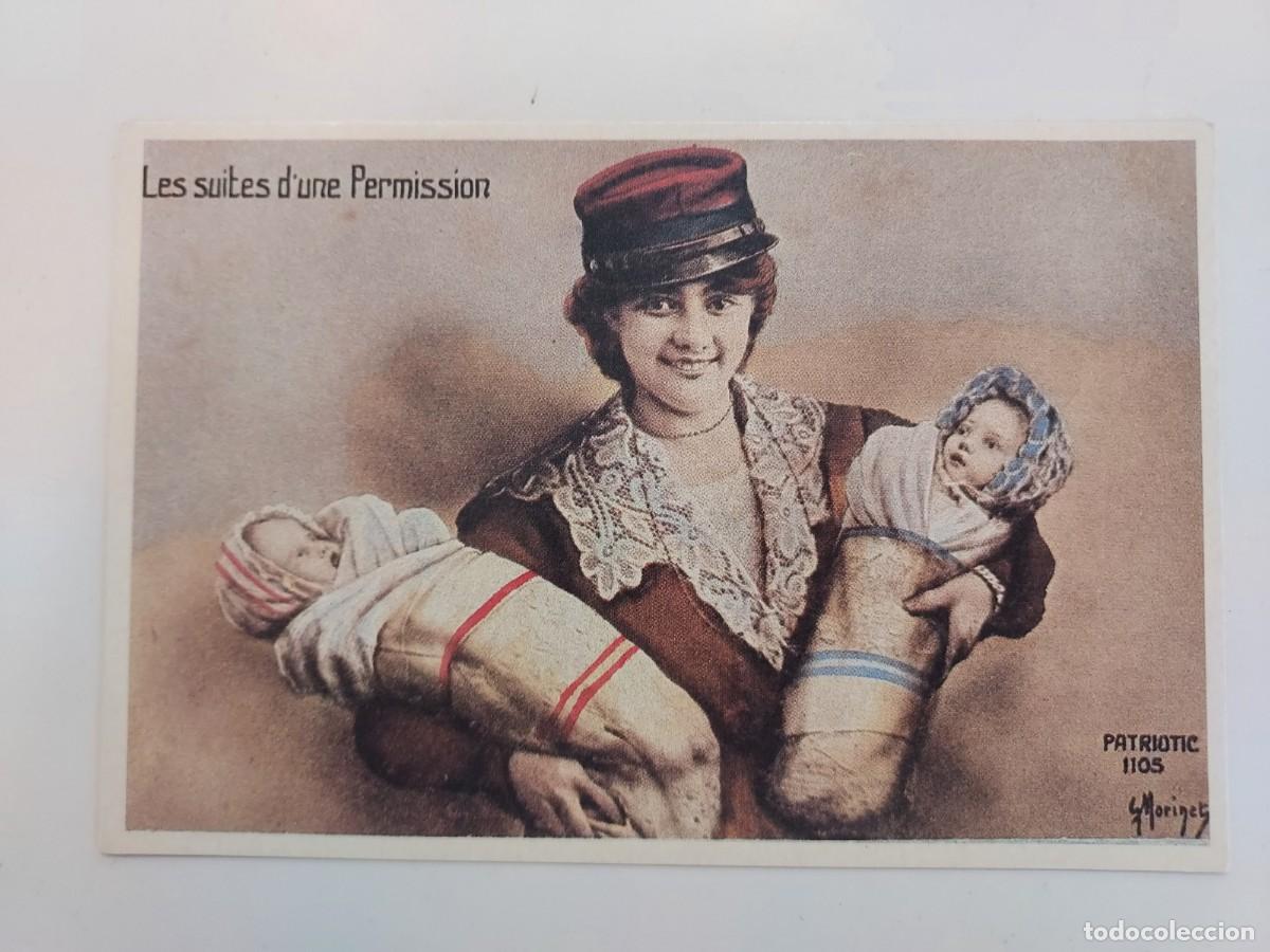 Postales: POSTAL PUBLICITARIA. LES SUITES D'UNE PERMISSION. MORINET. HISTORIA GRAFICA SIGLO XX. GUERRA MUNDIAL
