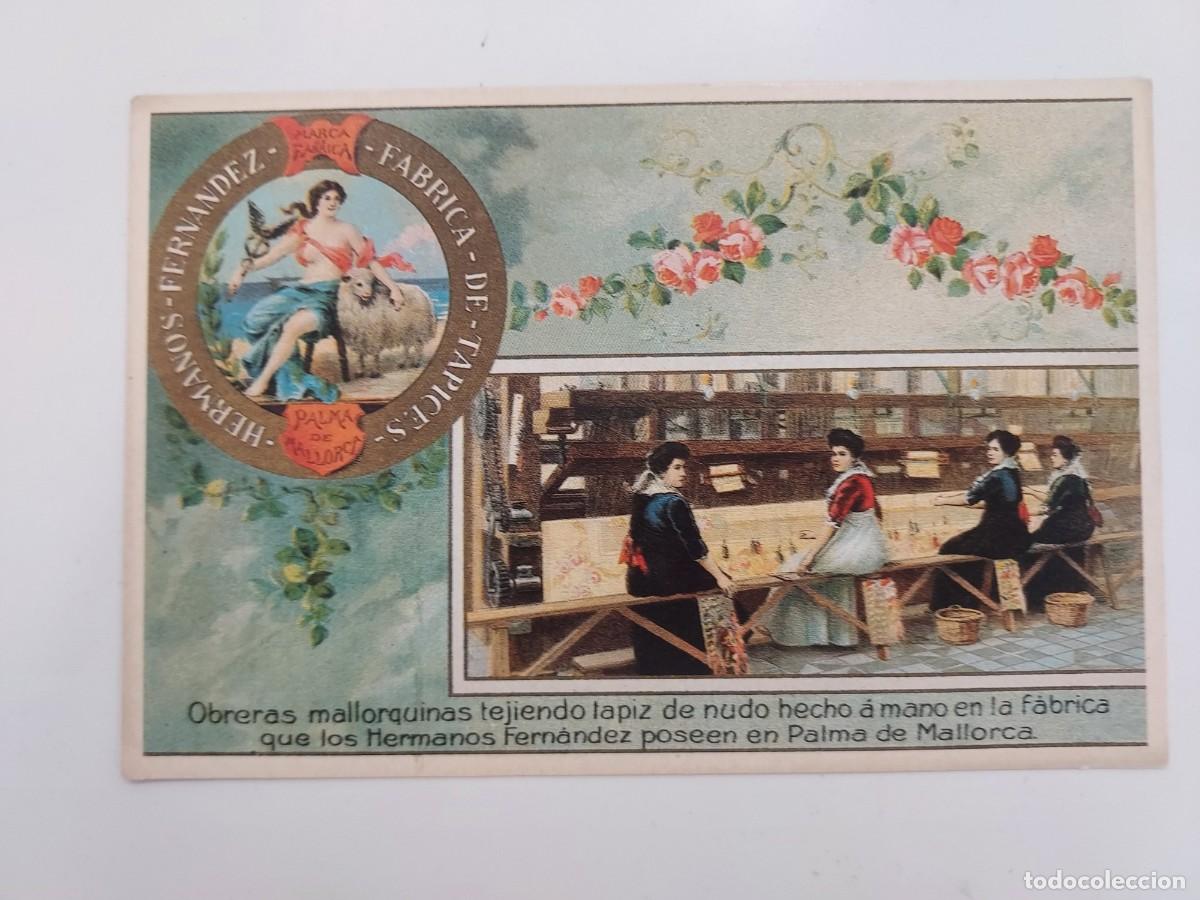 Postales: POSTAL PUBLICITARIA. PALMA MALLORCA FABRICA TAPICES HERMANOS FERNANDEZ. HISTORIA GRAFICA SIGLO XX