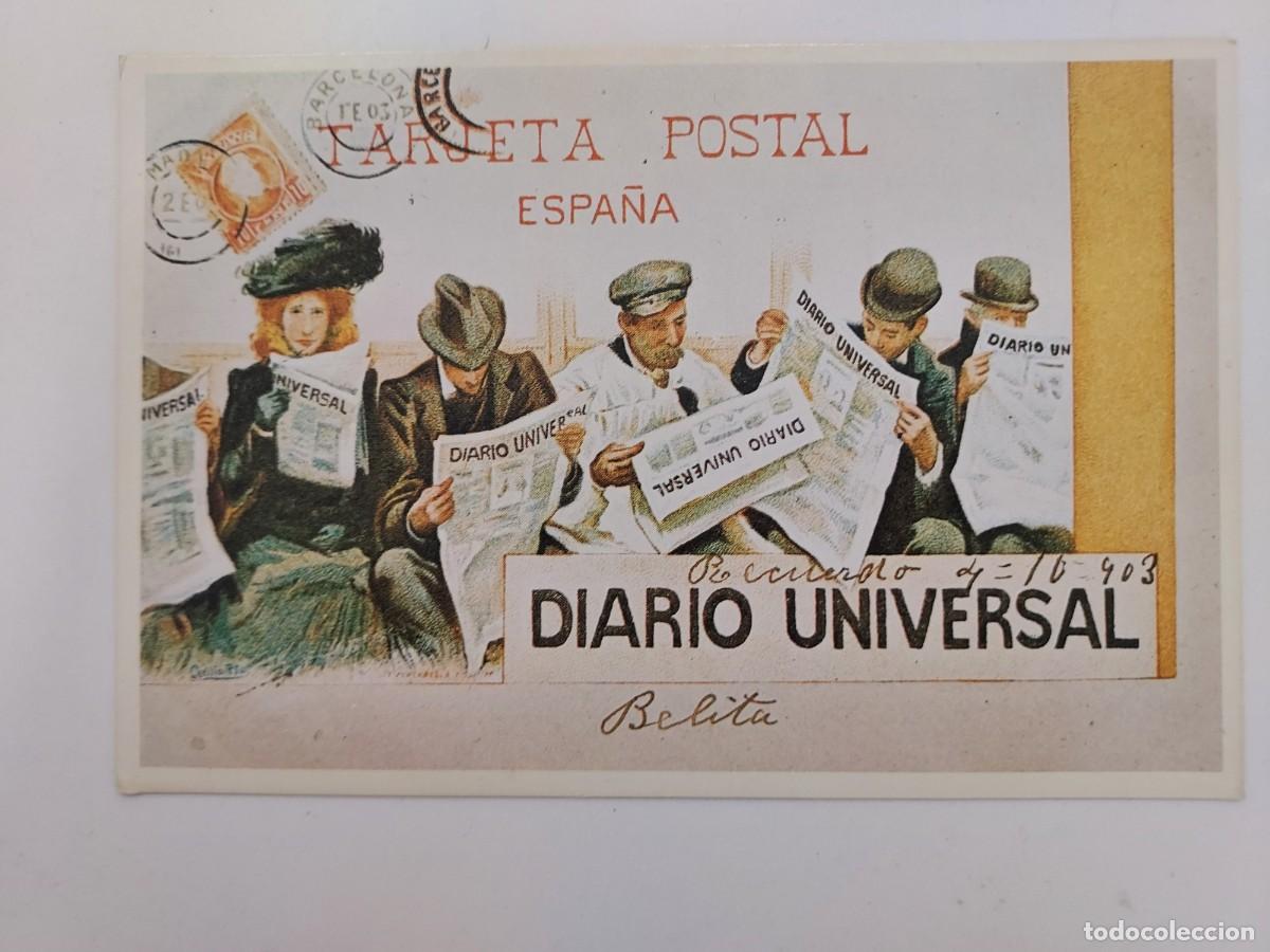 Postales: POSTAL PUBLICITARIA. PERIODICO DIARIO UNIVERSAL. HISTORIA GRAFICA SIGLO XX