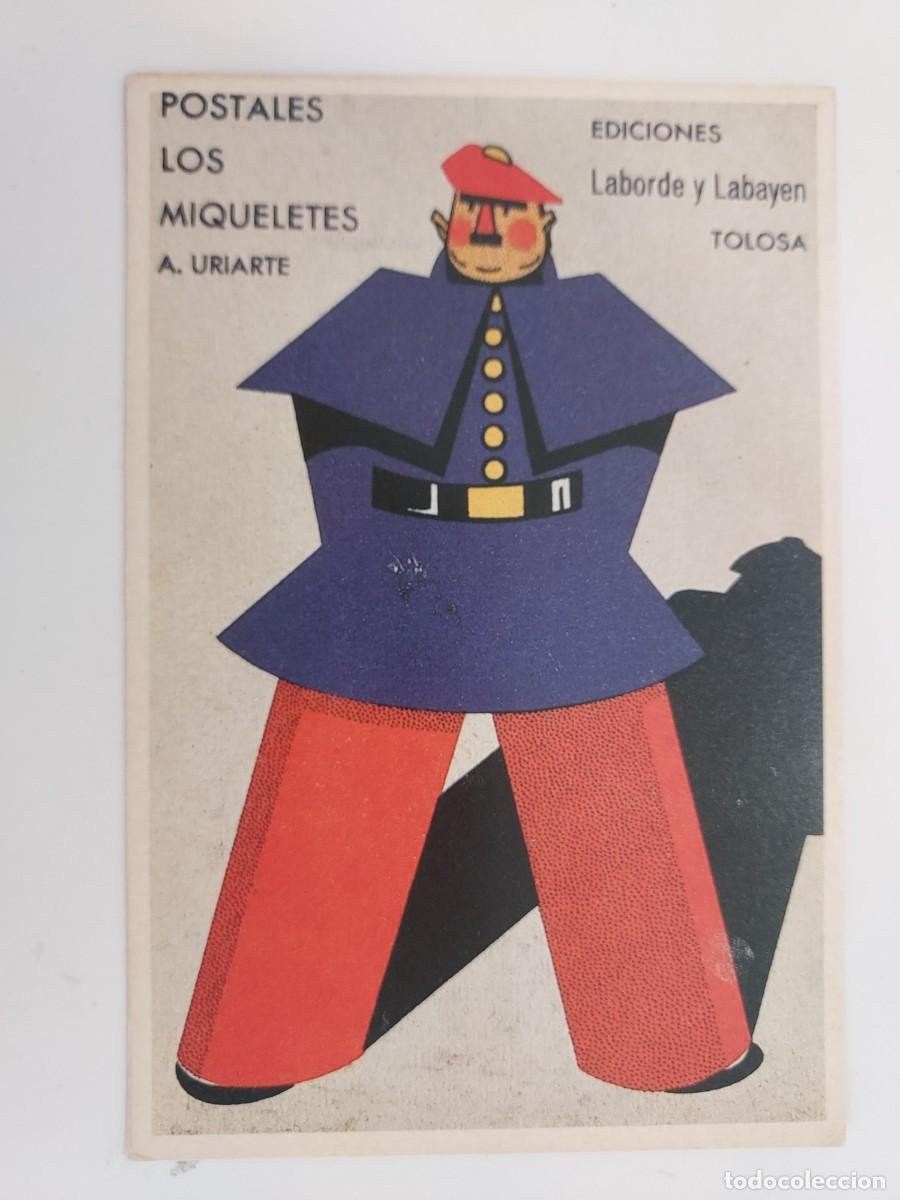 Postales: POSTAL PUBLICITARIA. LOS MIQUELETES A. URIARTE. LABORDE LABAYEN TOLOSA. HISTORIA GRAFICA SIGLO XX