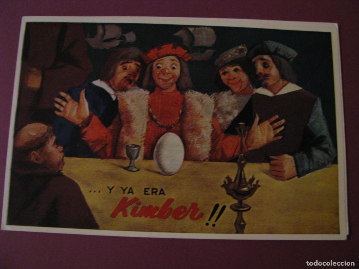Postales: POSTAL DIPTICA, PUBLICIDAD DE KIMBER. FELICITACION DE NAVIDAD A&Ntilde;O 1964.