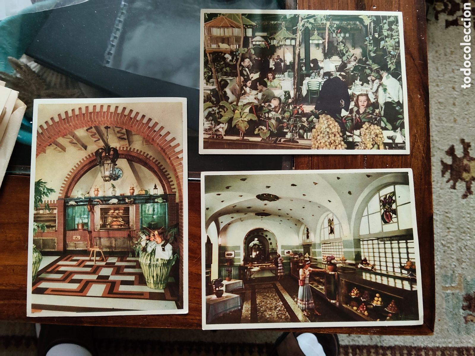 Postales: 3 tarjetas postales restaurante giannino milano a. Pizzi publicidad