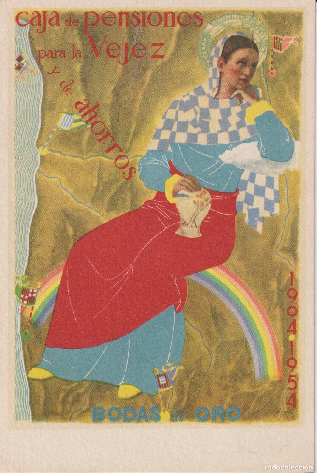 Postales: POSTAL PUBLICITARIA BODAS DE ORO (1904-1954) C.P.V.A. - ILUSTRADOR: FRANCESC GAL&Iacute; &ndash; S/C