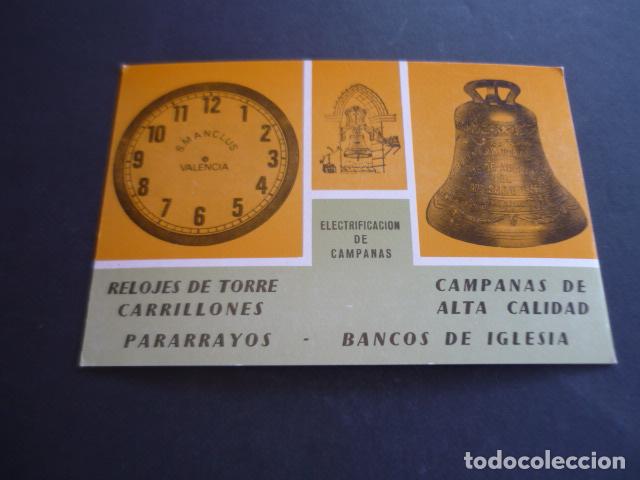 Postales: VALENCIA INDUSTRIAS MANCLUS FABRICACI&Oacute;N DE CAMPA&Ntilde;AS RELOJES POSTAL PUBLICITARIA