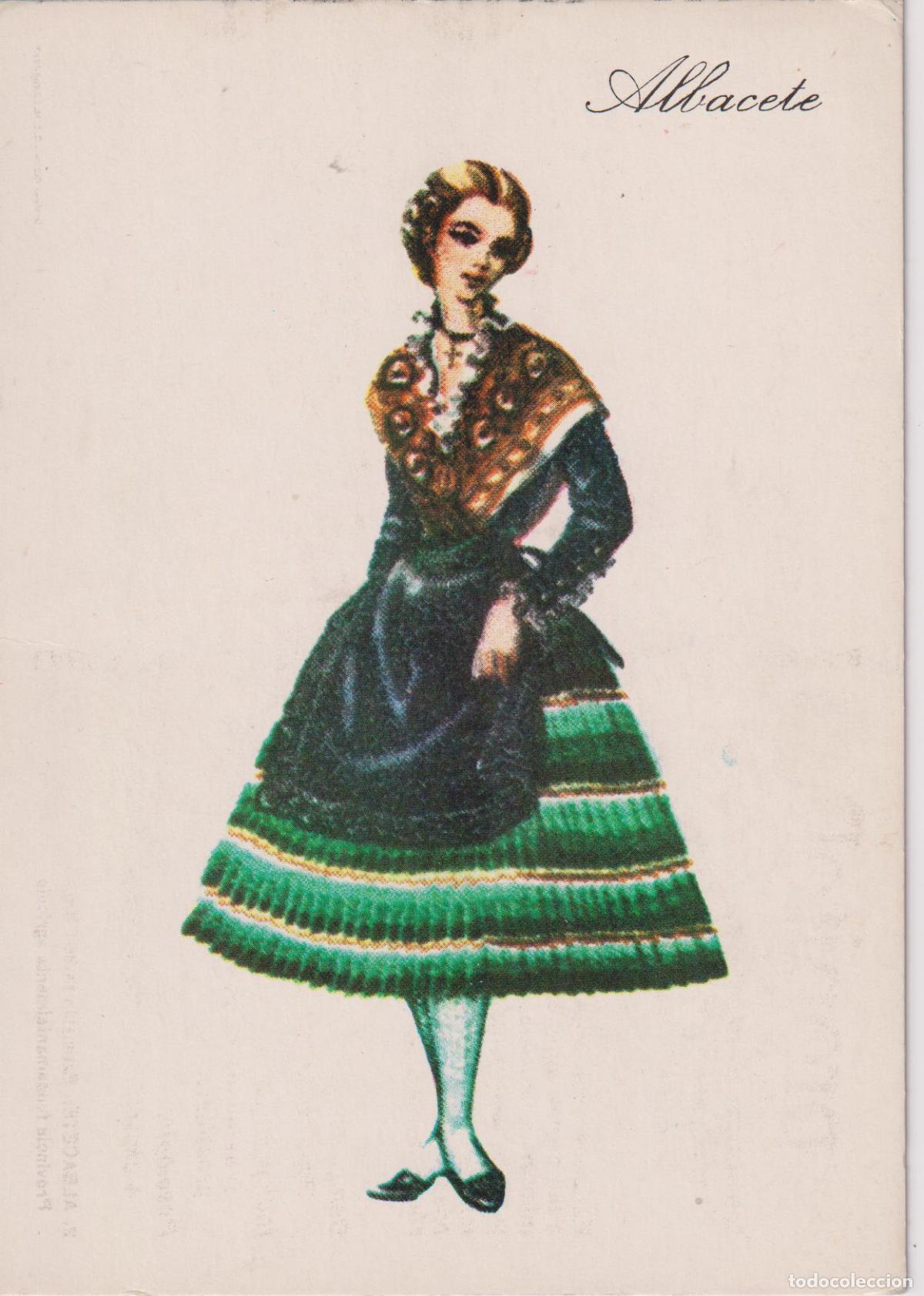 Postales: POSTAL TRAJE REGIONAL DE ALBACETE - PUBLICIDAD PRONITOL - CIRCULADA 1973