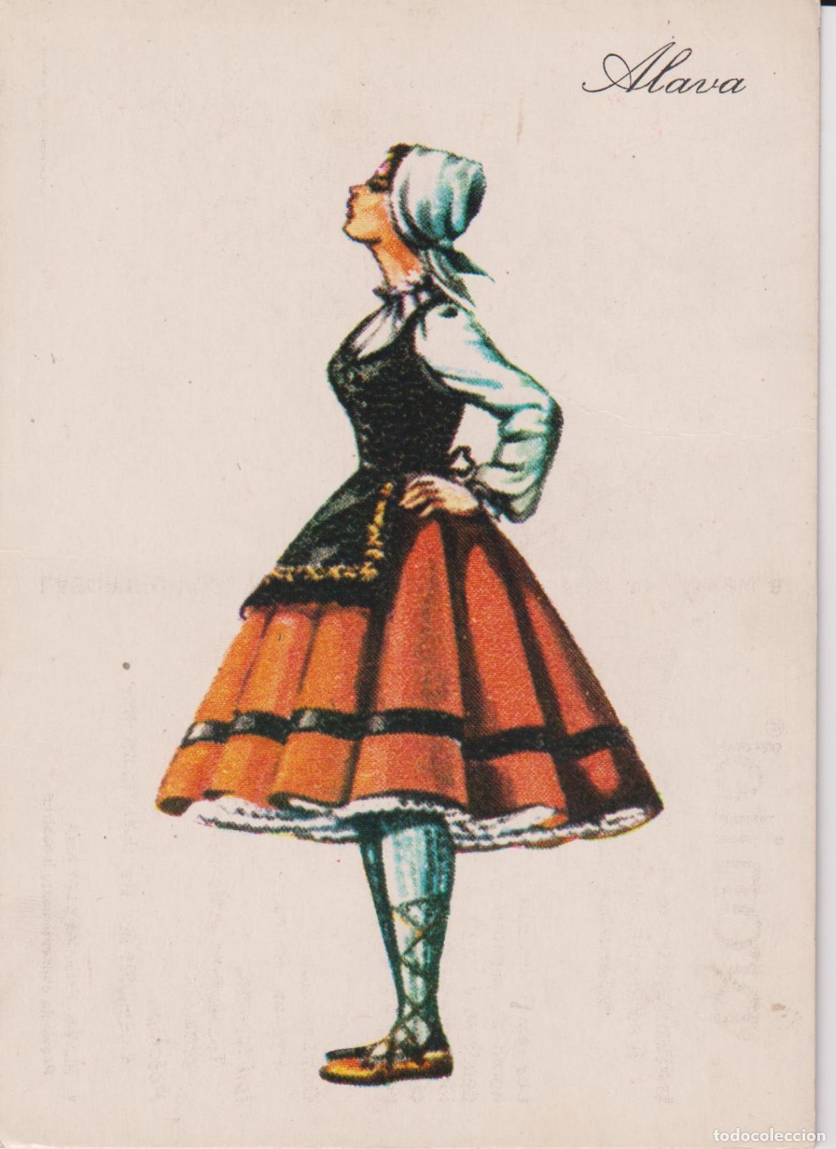 Postales: POSTAL TRAJE REGIONAL DE ALAVA - PUBLICIDAD PRONITOL - CIRCULADA 1973
