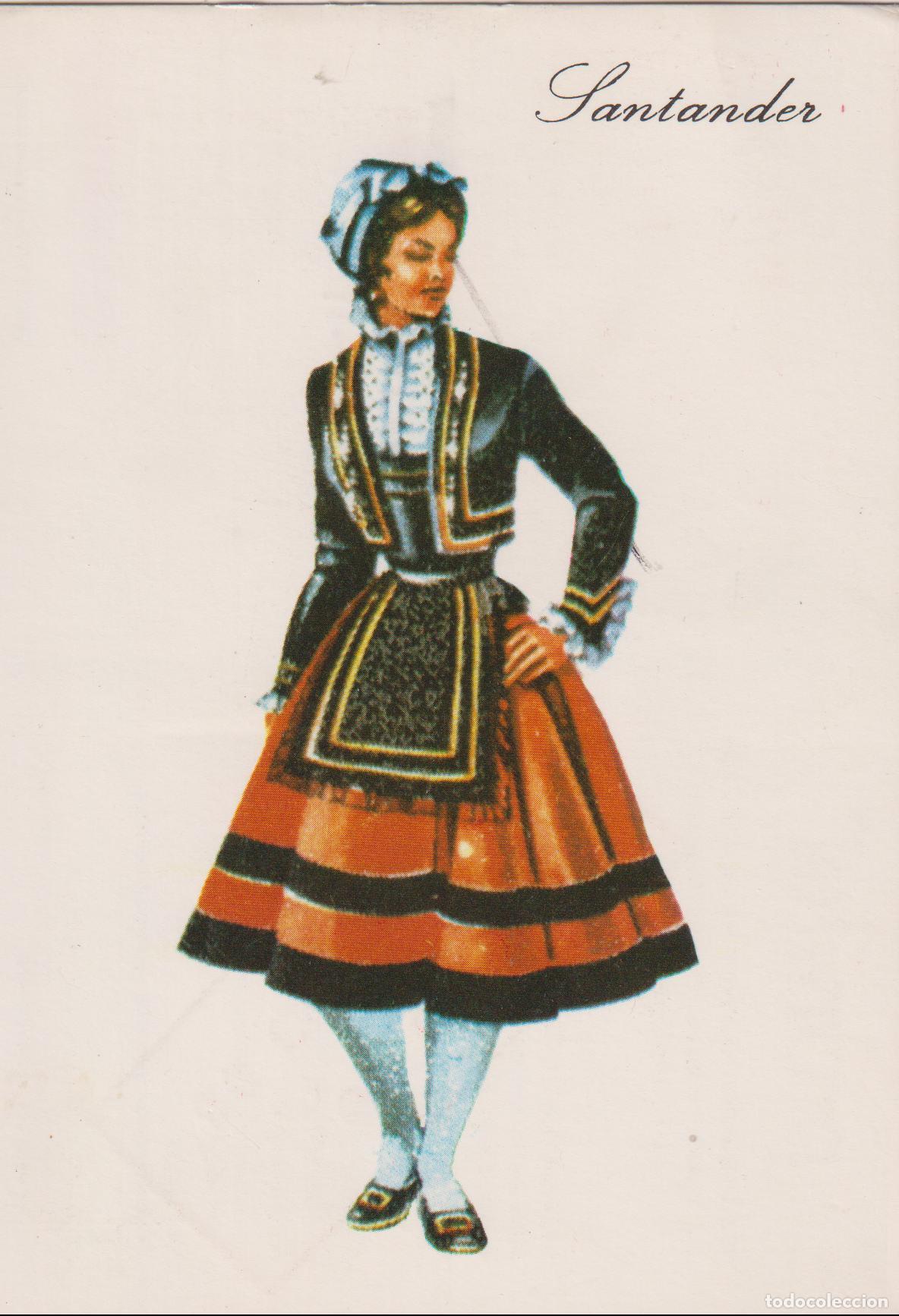 Postales: POSTAL TRAJE REGIONAL DE SANTANDER - PUBLICIDAD PRONITOL - CIRCULADA 1975