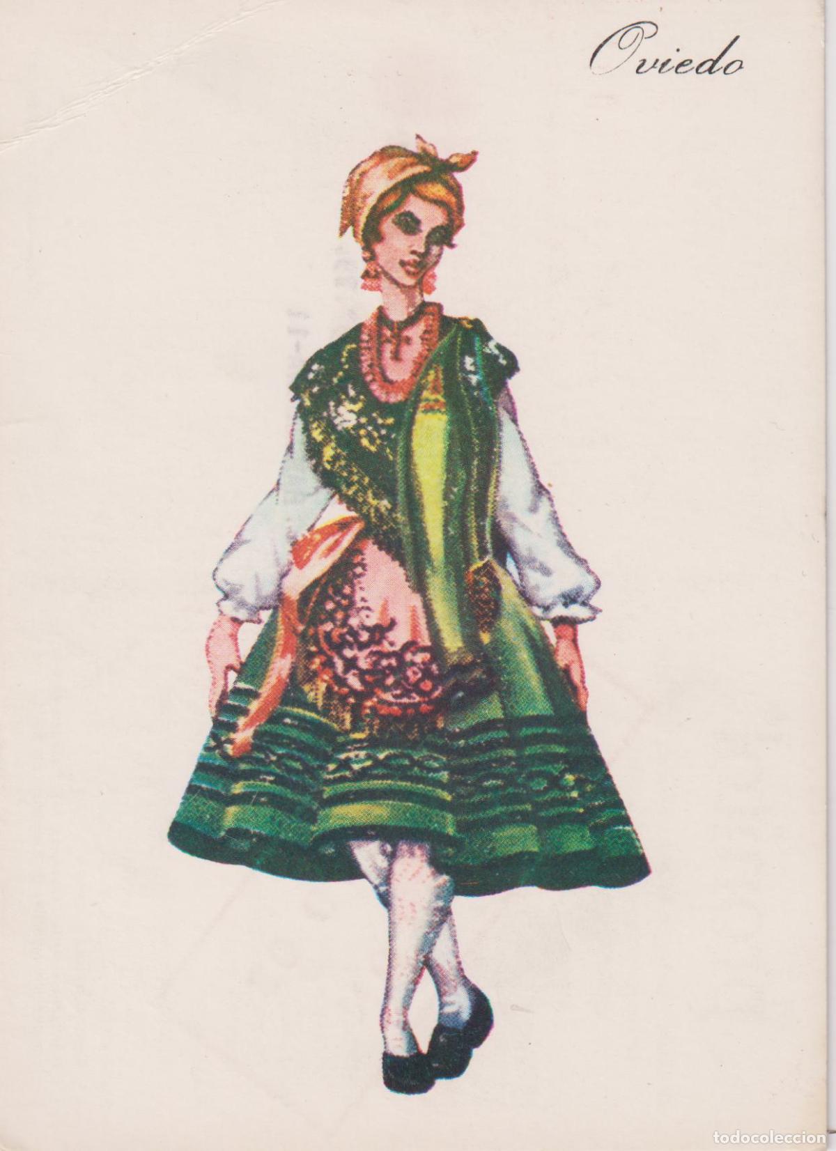 Postales: POSTAL TRAJE REGIONAL DE OVIEDO - PUBLICIDAD PRONITOL - CIRCULADA 1974