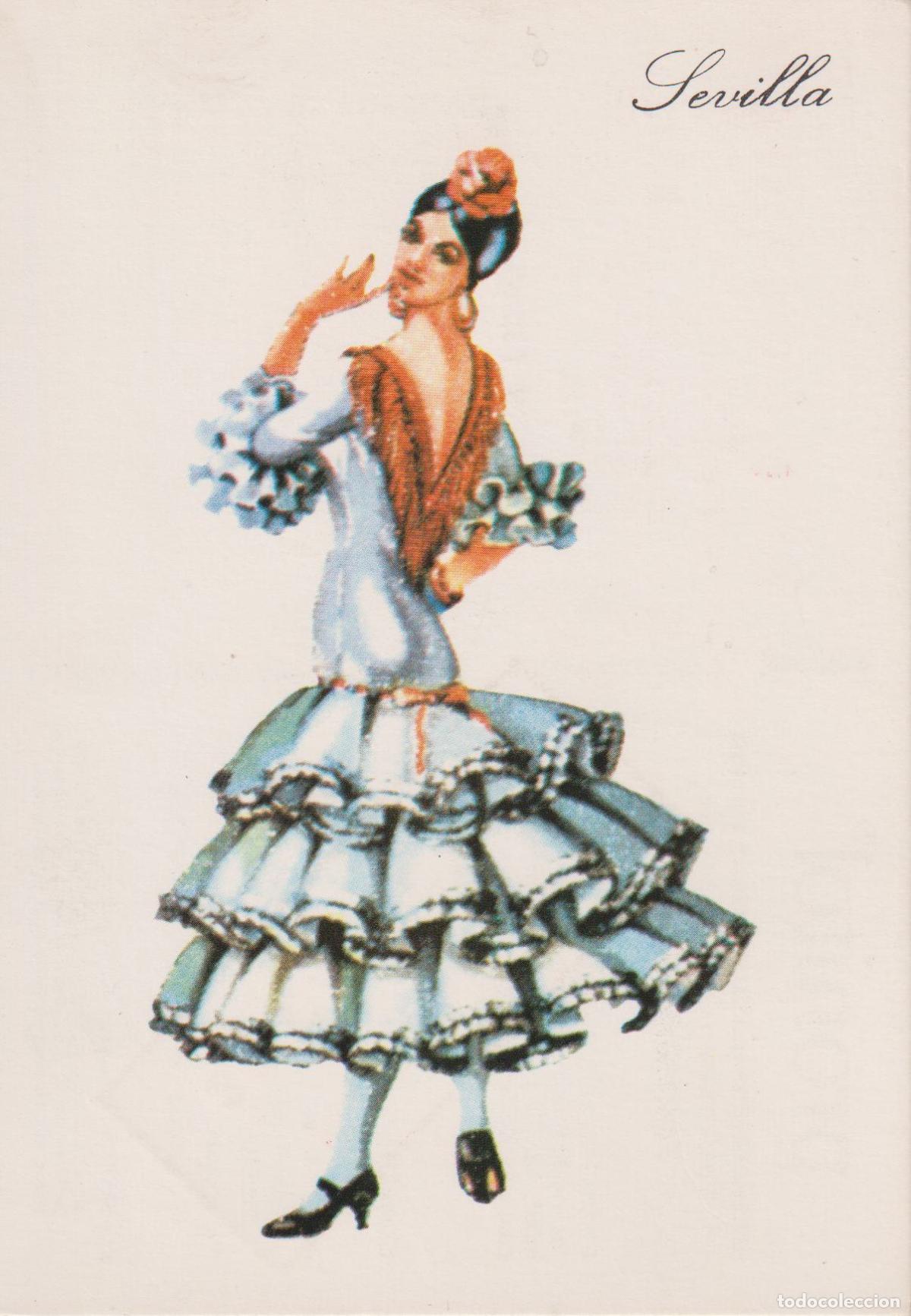 Postales: POSTAL TRAJE REGIONAL DE SEVILLA - PUBLICIDAD PRONITOL - CIRCULADA 1975