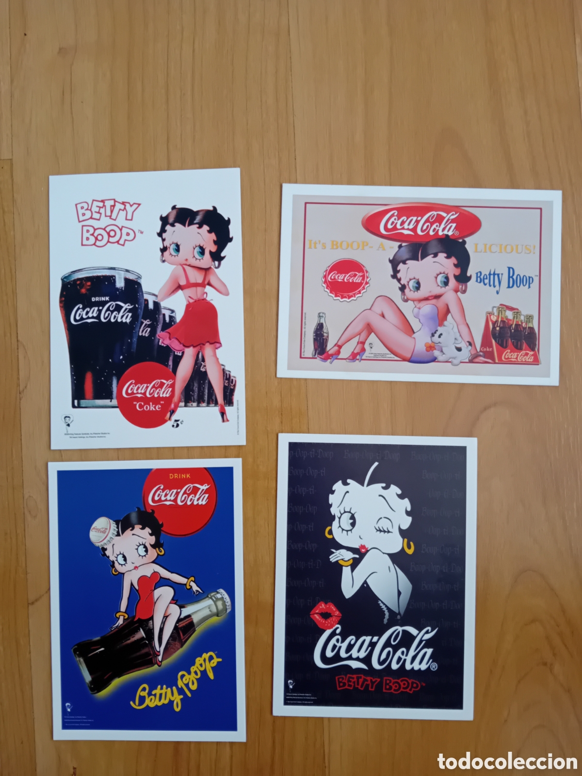 Postales: 4 TARJETAS POSTALES COCA-COLA Y BETTY BOOP