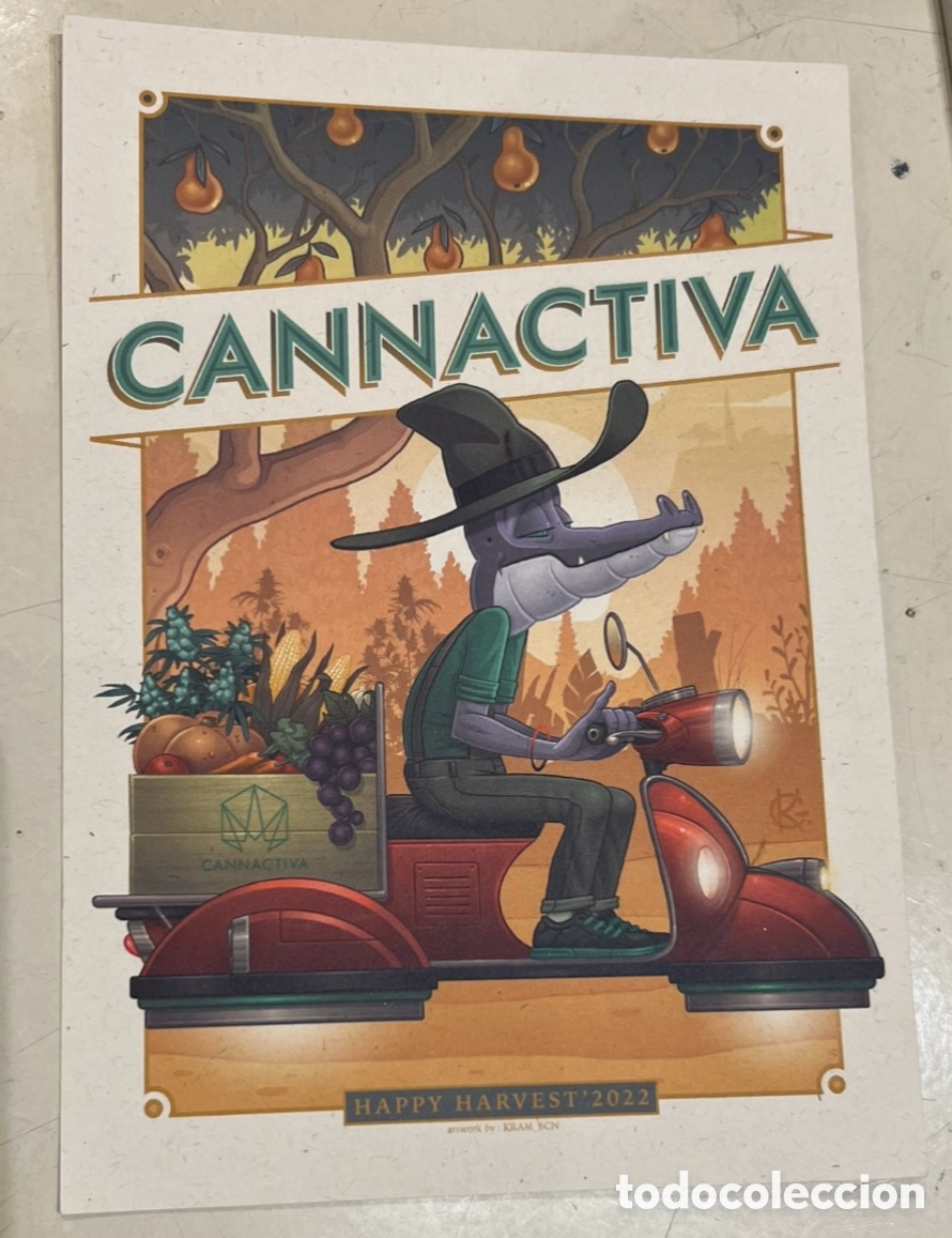 Postales: Postal. CANNACTIVA. Ilustraci&oacute;n Kram. 2022.