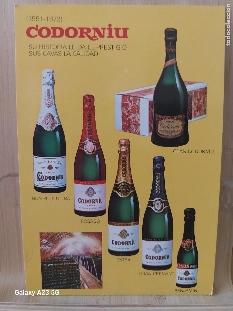 Postales: CODORNIU CAVA BOTELLAS SC VINTAGE ORIGINAL PUBLICITARIA + A&Ntilde;O 1976