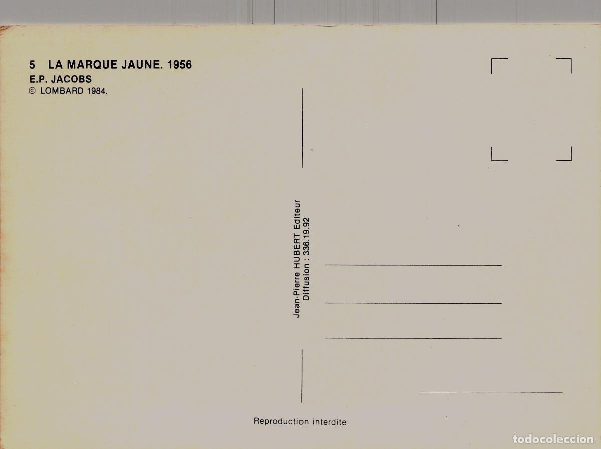 Postales: Postal de Blake y Mortimer La Marca Amarilla Arte de E.P. Jacobs - Foto 2