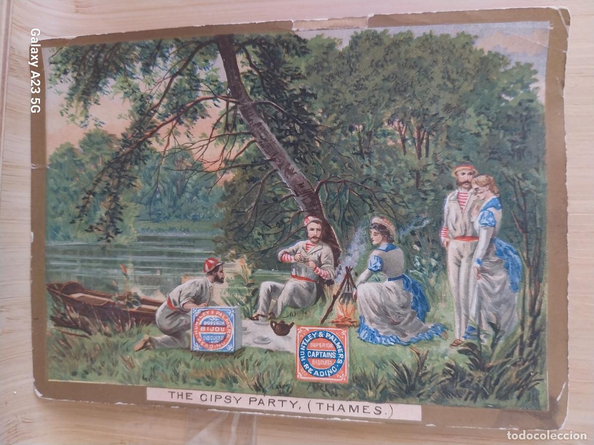 Postales: BIZCOCHOS UNTLEY ALMERS TARJETA PUBLICITARIA ILUSTRACION GIPSY PARTY THAMES 13.5X9.7CMS