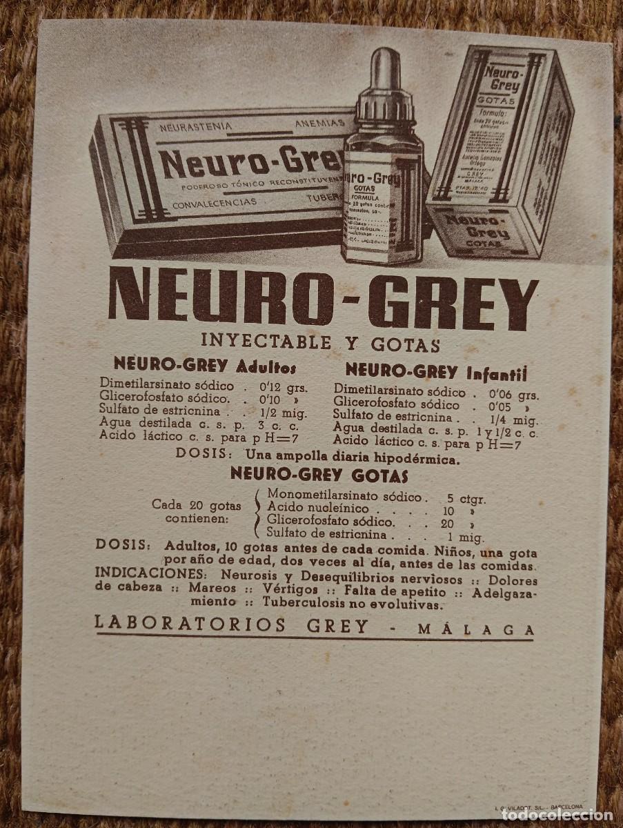 Postales: PUBLICIDAD MEDICAMENTO PULMO GREY - LABORATORIOS GREY - MALAGA