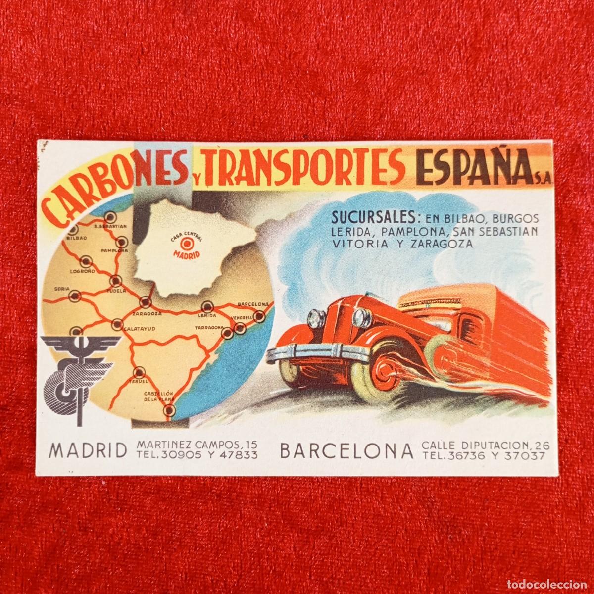 Postales: CARBONES Y TRANSPORTES ESPA&Ntilde;A S.A. - CASA CENTRAL MADRID - TARJETA PUBLICITARIA ILUSTRADA / 484