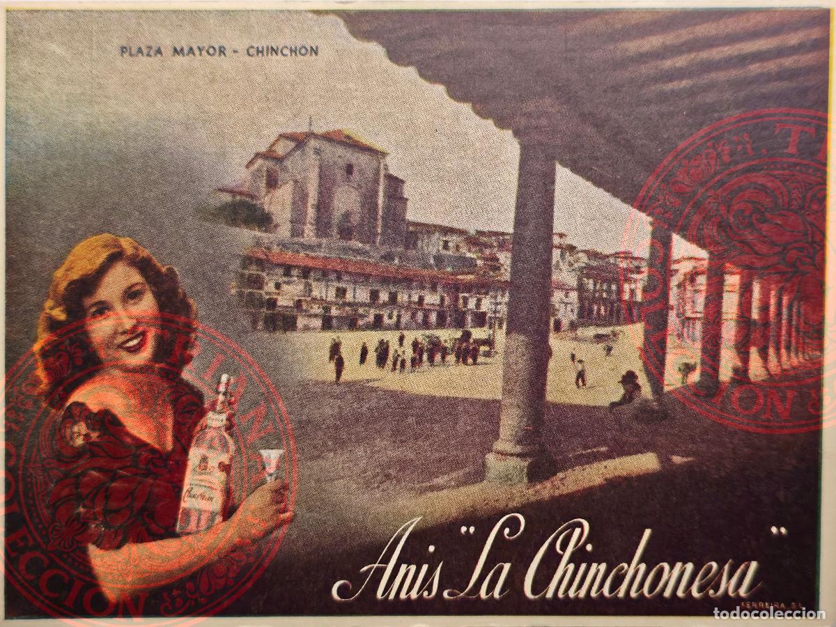 Postales: POSTAL PUBLICITARIA ANIS &rdquo;LA CHINCHONESA&rdquo; PLAZA MAYOR - CHINCHON