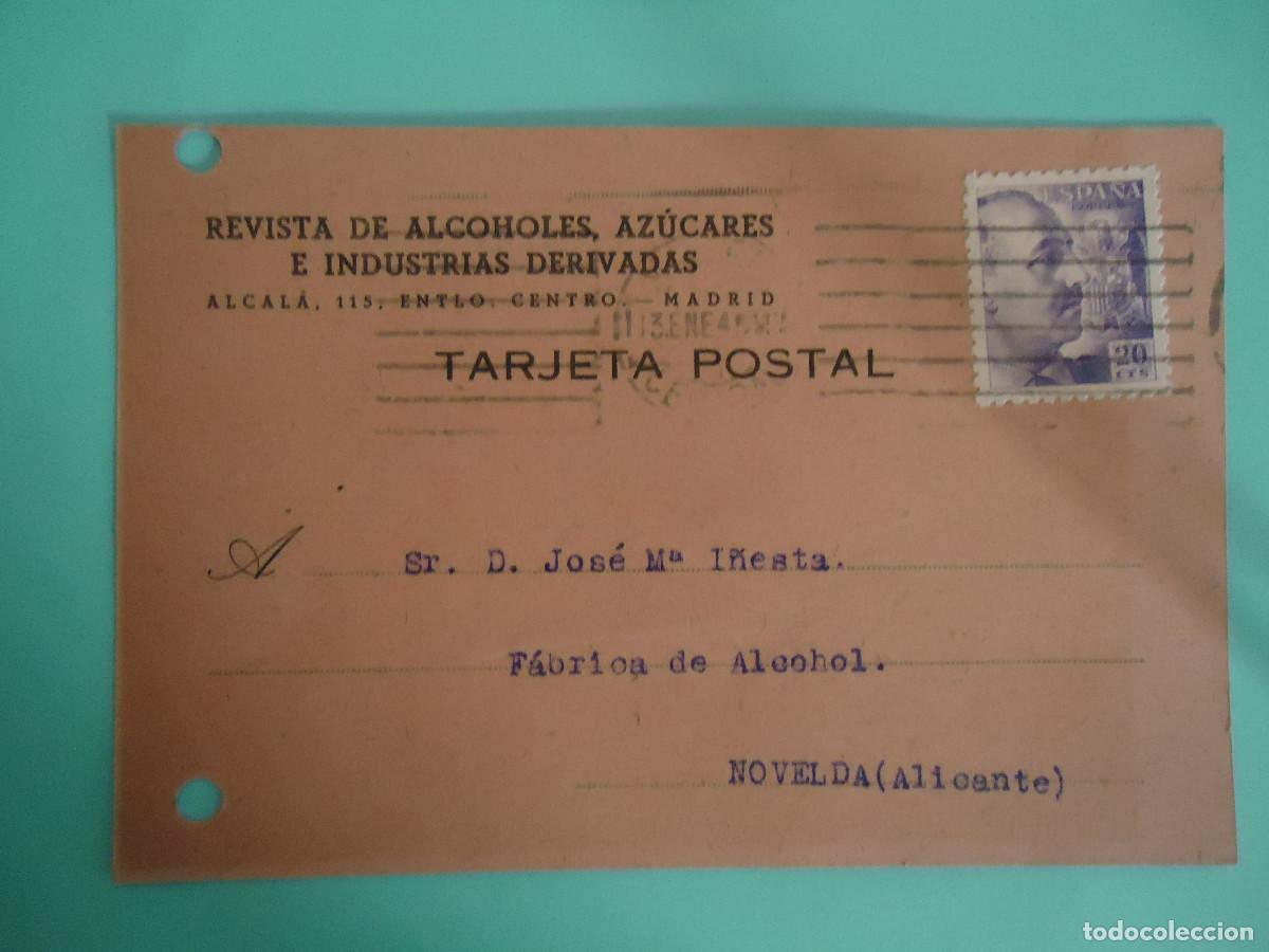 Postais: TARJETA COMERCIAL DE REVISTA DE ALCOHOLES ,AZUCARES E INDUSTRIAS DERIVADAS. ALCALA. . PP -13