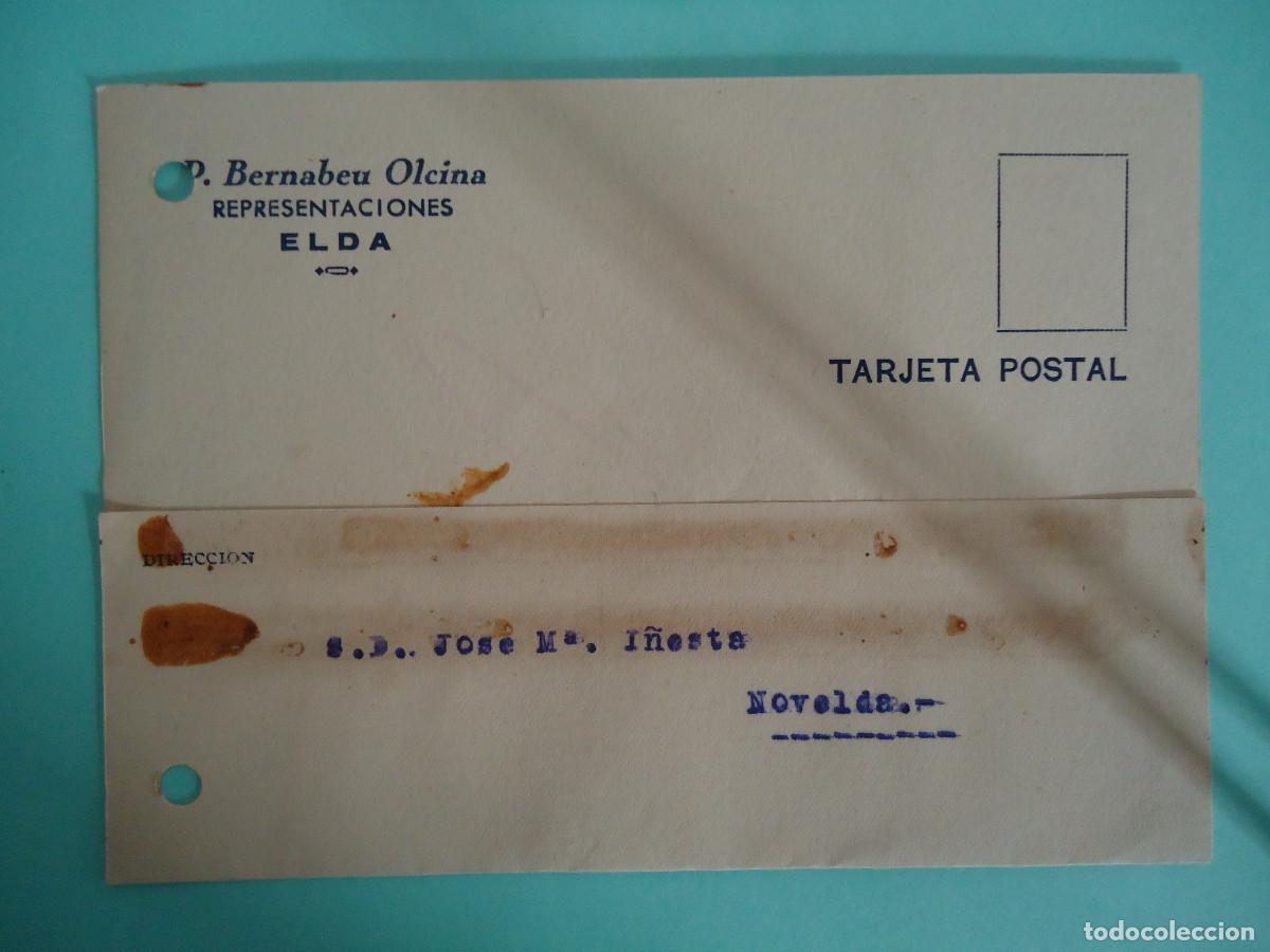 Postais: TARJETA COMERCIAL DE P. BERNABEU OLCINA, REPRESENTACIONES. ELDA. . PP -13
