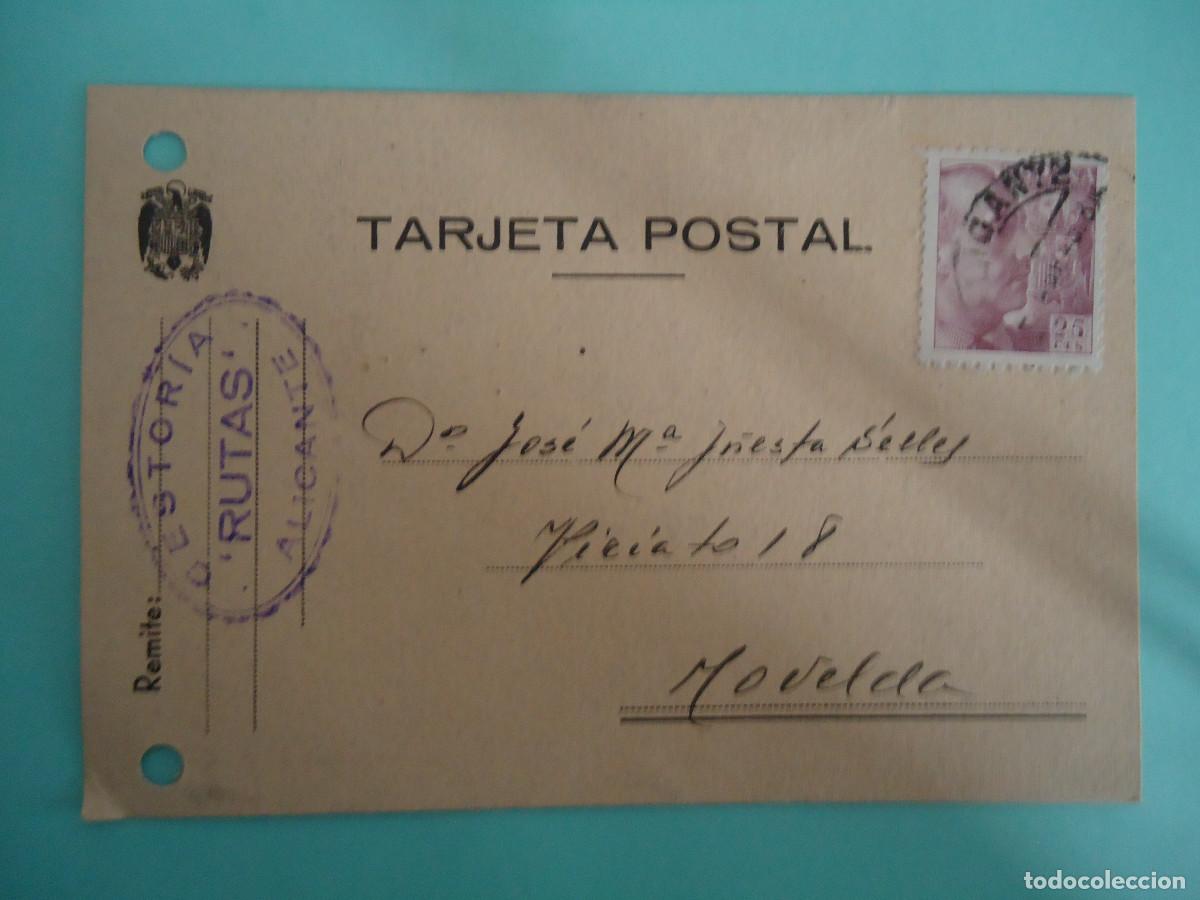 Postales: TARJETA COMERCIAL DE GESTORIA RUTAS DE ALICANTE. . PP -13