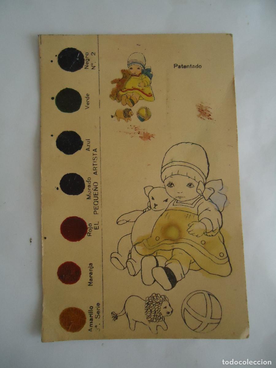 Postales: POSTAL PUBLICITARIA PARA COLOREAR DE LECHE CONDENSADA EL NI&Ntilde;O. NI&Ntilde;A CON OSITO. PEQUE&Ntilde;O. PP -13