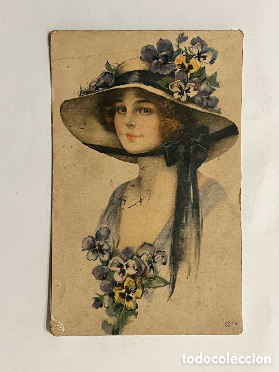 Postales: ALMACENES CUADRADO, Valencia. Postal publicitaria Perfumada con Acacia de Myrurgia (h.1920?)