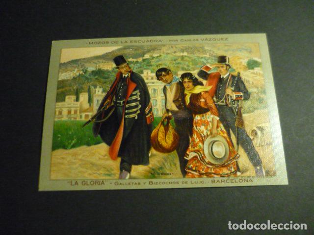 Postales: LA GLORIA GALLETAS BIZCOCHOS BARCELONA CARLOS VAZQUEZ MOZOS DE ESCUADRA POSTAL PUBLICITARIA