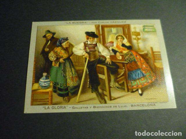 Postales: LA GLORIA GALLETAS BIZCOCHOS BARCELONA CARLOS VAZQUEZ LA SUEGRA CHARROS POSTAL PUBLICITARIA