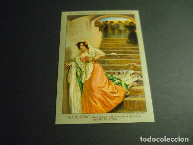 Postales: LA GLORIA GALLETAS BIZCOCHOS BARCELONA CARLOS VAZQUEZ EL TORERO HERIDO POSTAL PUBLICITARIA