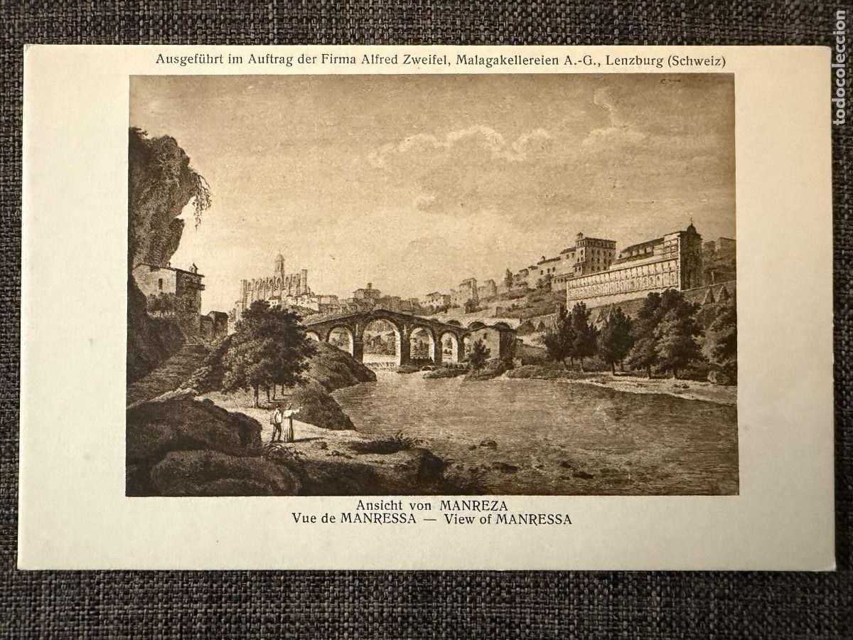 Cartoline: Manresa -postal publicit&agrave;ria - probablmnt de vins. - serie Alte Span -Landschaften