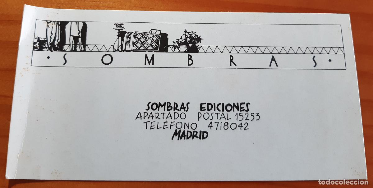 Postales: TARJETA PUBLICITARIA - SOMBRAS EDICIONES - 8 X 16,50 CMS. - MUY BUEN ESTADO