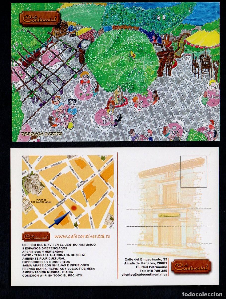 Postales: POSTAL, PUBLICITARIA - CAFE CONTINENTAL - TERRAZA JARDIN. ALCALA DE HENARES.