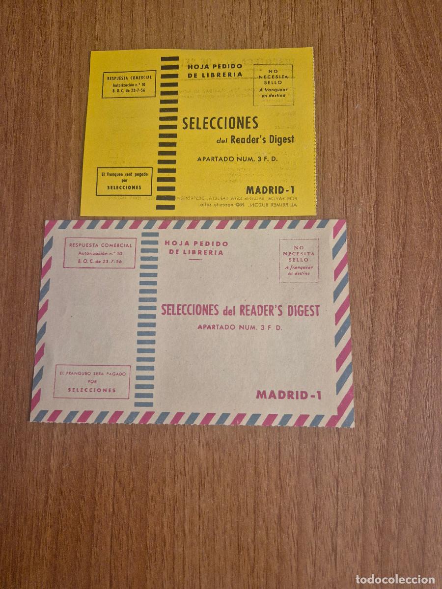 Postales: LOTE 2 TARJETAS POSTALES PUBLICITARIAS SELECCIONES DEL READER`S DIGEST.