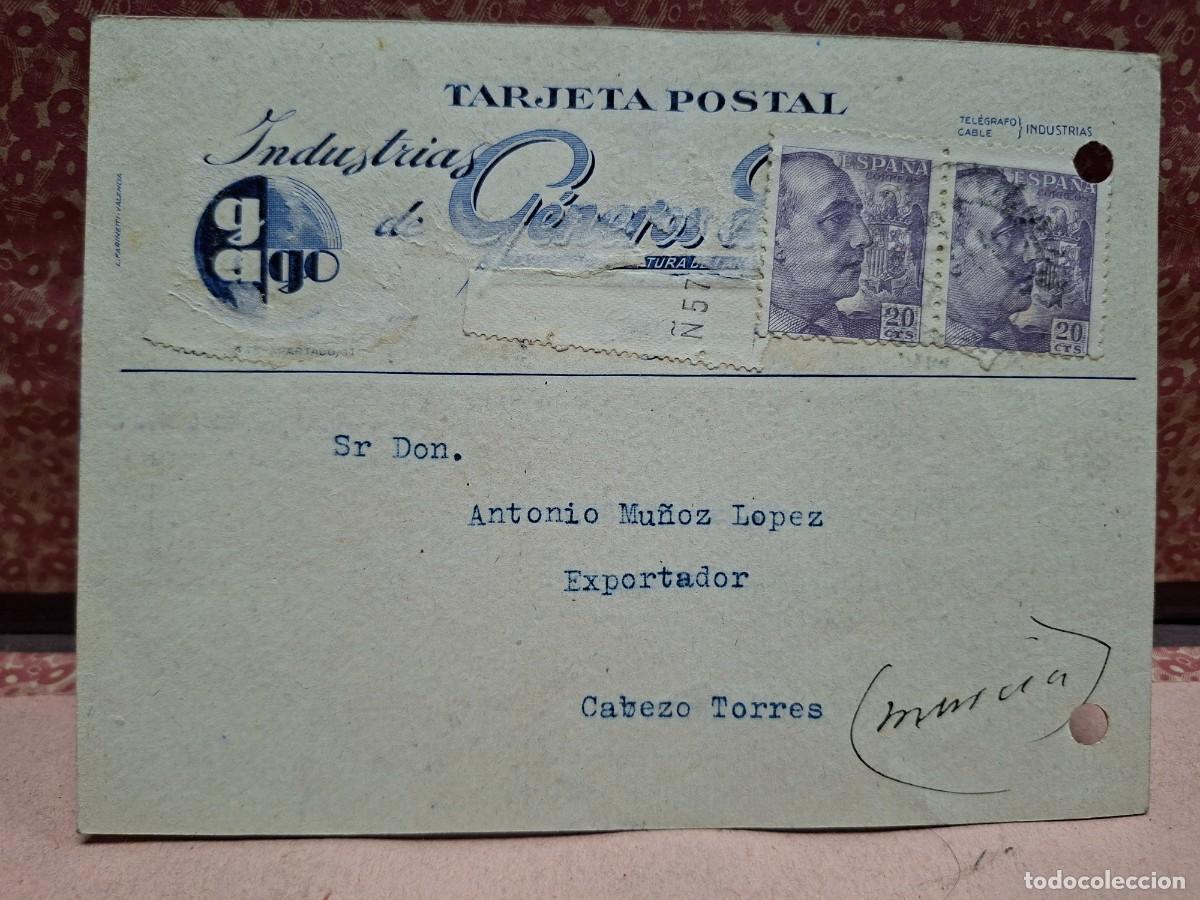Postales: ANTIGUA TARJETA POSTAL ENTERO PUBLICIDAD CIEZA MURCIA 1948