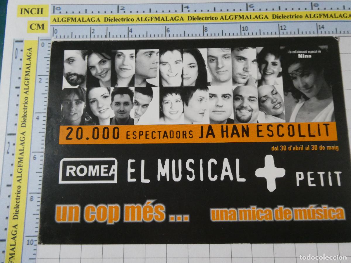 Postales: POSTAL PUBLICITARIA. PUBLICIDAD CINE TEATRO. MUSICAL + PETIT. UN COP MES. NINA. 3970