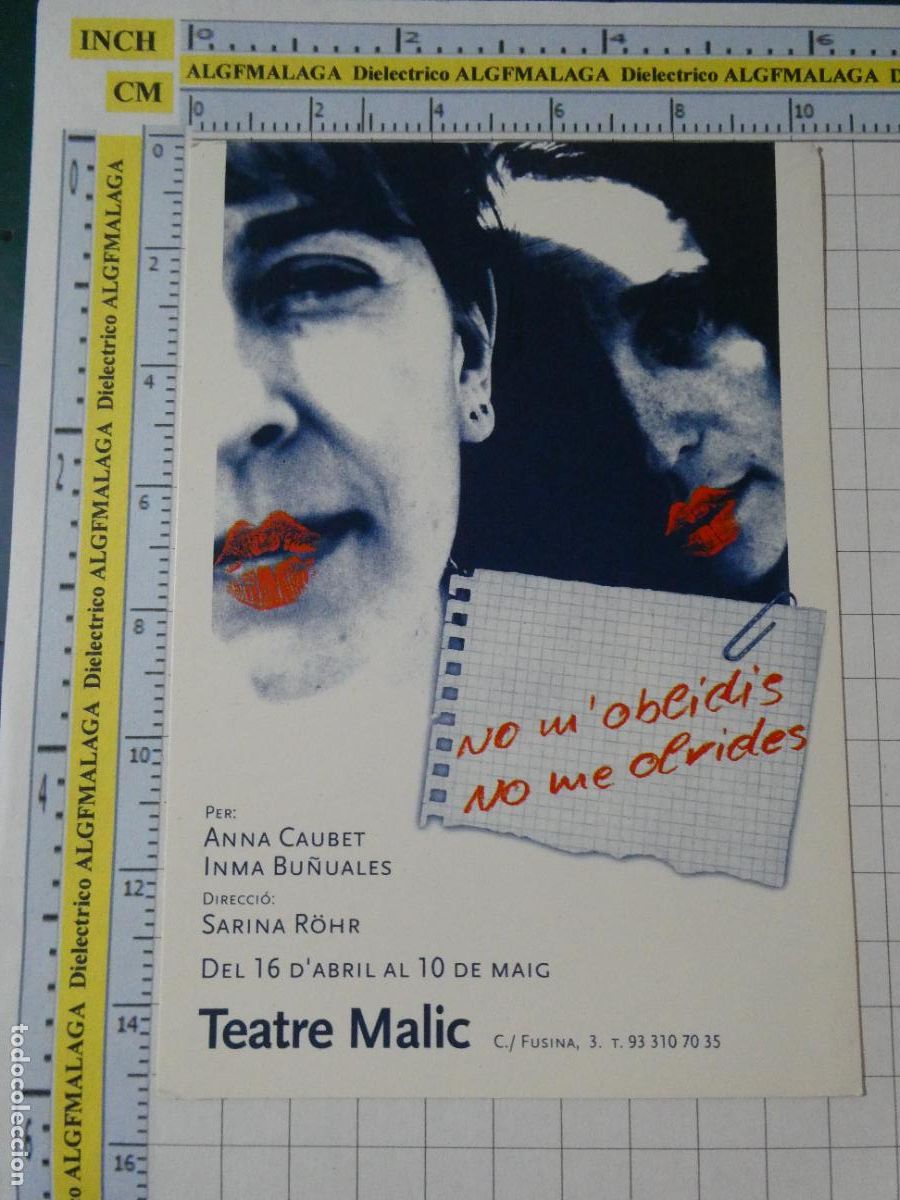 Postales: POSTAL PUBLICITARIA. PUBLICIDAD CINE TEATRO. TEATRE MALIC NO ME OLVIDES. 3975