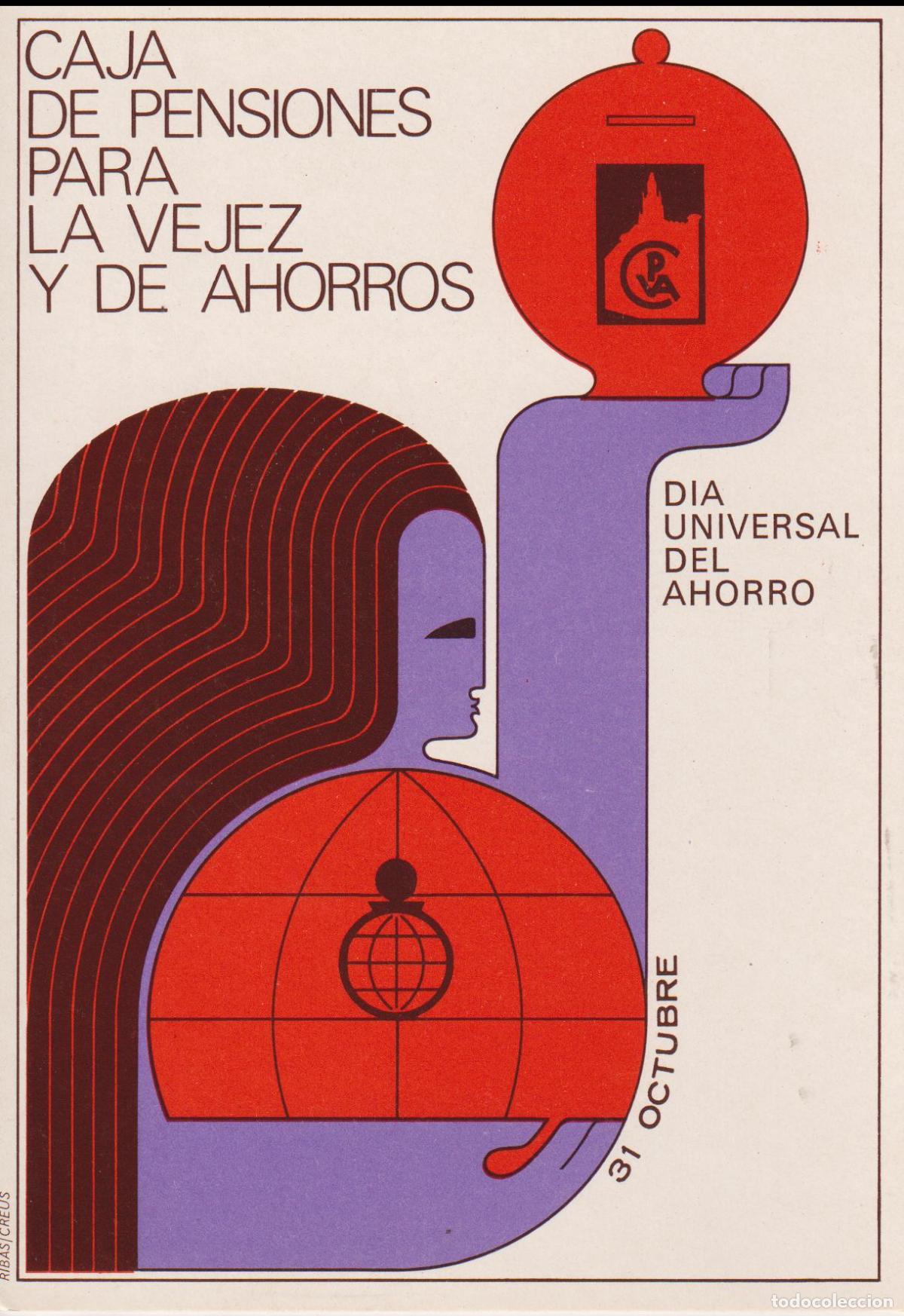 Postales: DIA UNIVERSAL DEL AHORRO - 31 OCTUBRE - CAJA DE PENSIONES PARA LA VEJEZ Y DE AHORROS - S/C