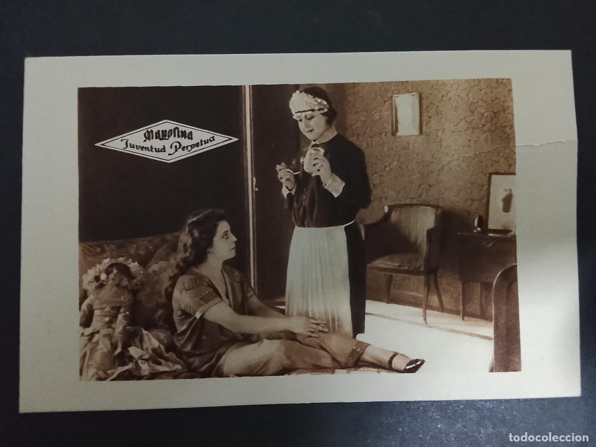 Postales: Postal publicitaria de Mayolina, lubrificante intestinal de Laboratorio Atlantic