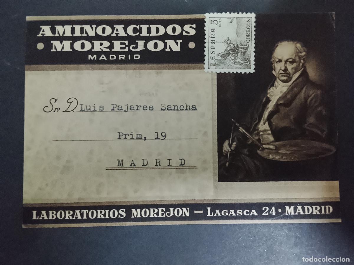 Postales: Postal publicitaria de Amino&aacute;cidos Morej&oacute;n. Laboratorio Morej&oacute;n