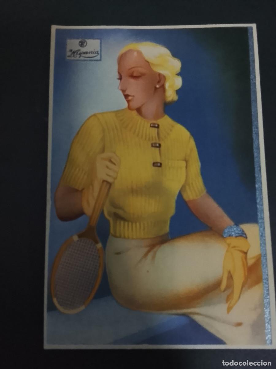 Postales: Postal de publicidad de Lanas Hispania Modelo Zeus n&ordm; 16