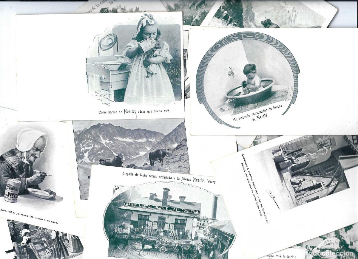 Postales: LOTE DE 14 POSTALES PUBLICITARIAS- NESTL&Eacute;. REVERSO SIN DIVIDIR. SIN CIRCULAR
