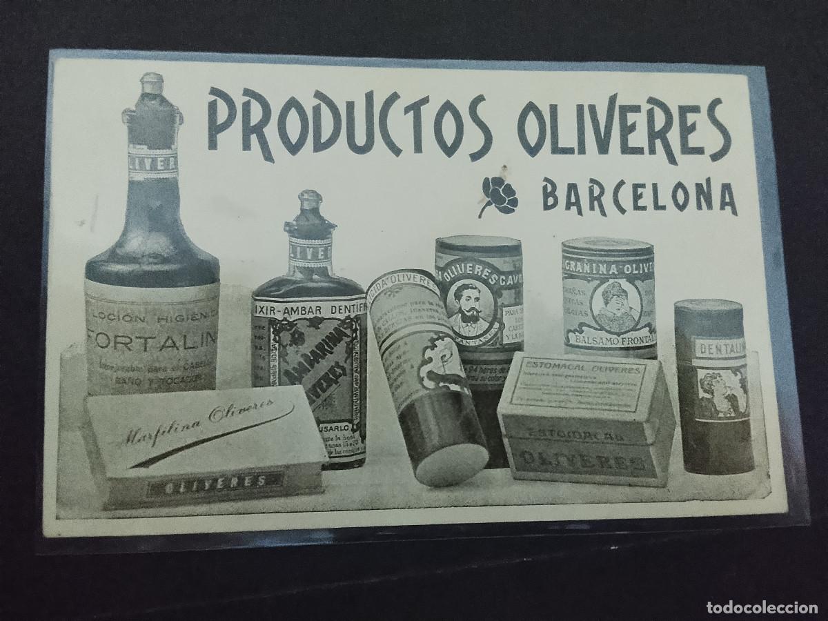 Postales: Postal publicitaria Productos oliveres Barcelona