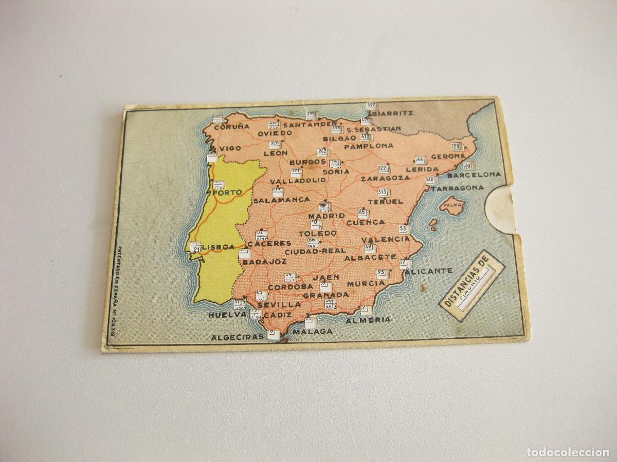 Postales: POSTAL PUBLICITARIA CON LAS DISTANCIAS KILOM&Eacute;TRICAS ENTRE CAPITALES. JUAN LLORENS. RECLAMO BARCELONA