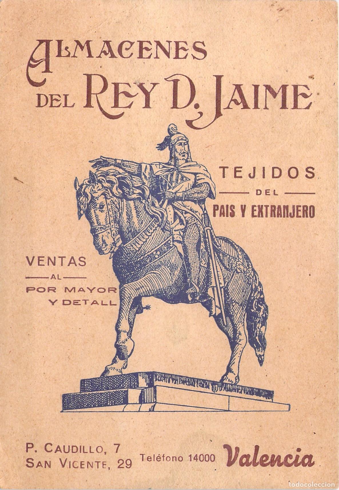 Postales: Postal publicitaria de Almacenes del Rey D. Jaime en Valencia