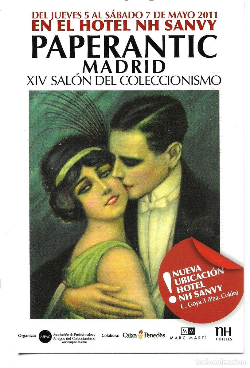 Postales: &rdquo;Tarjeta Paperantic Madrid&rdquo; Tarjeta Publicitaria XIV Sal&oacute;n del Coleccionismo. 5 al 7 Mayo 2011