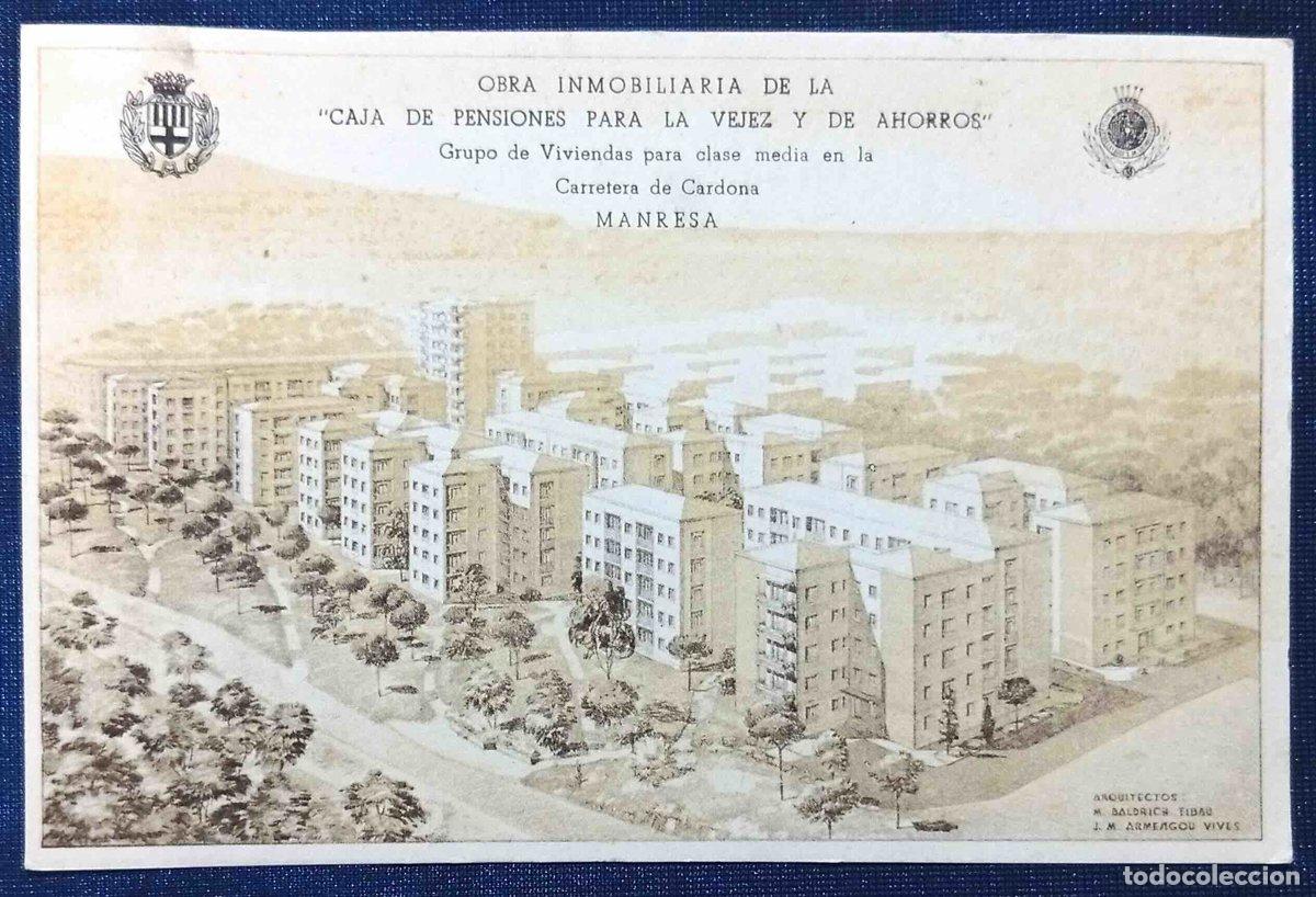 Postales: Copia de GRUPO DE VIVIENDAS, MANRESA. CAJA DE PENSIONES PARA LA VEJEZ Y DE AHORROS. P1063