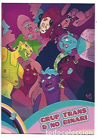 Postales: &rdquo; GRUP TRANS I NO BINARI &rdquo;.- PUBLICITAT CENTRE LGBTI BARCELONA